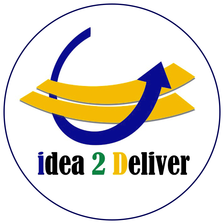 A logo that stands for i2D Communications Limited with a slogan idea 2 Deliver