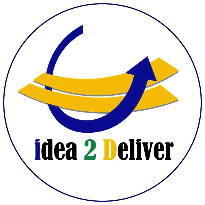 A logo that stands for i2D Communications Limited with a slogan idea 2 Deliver