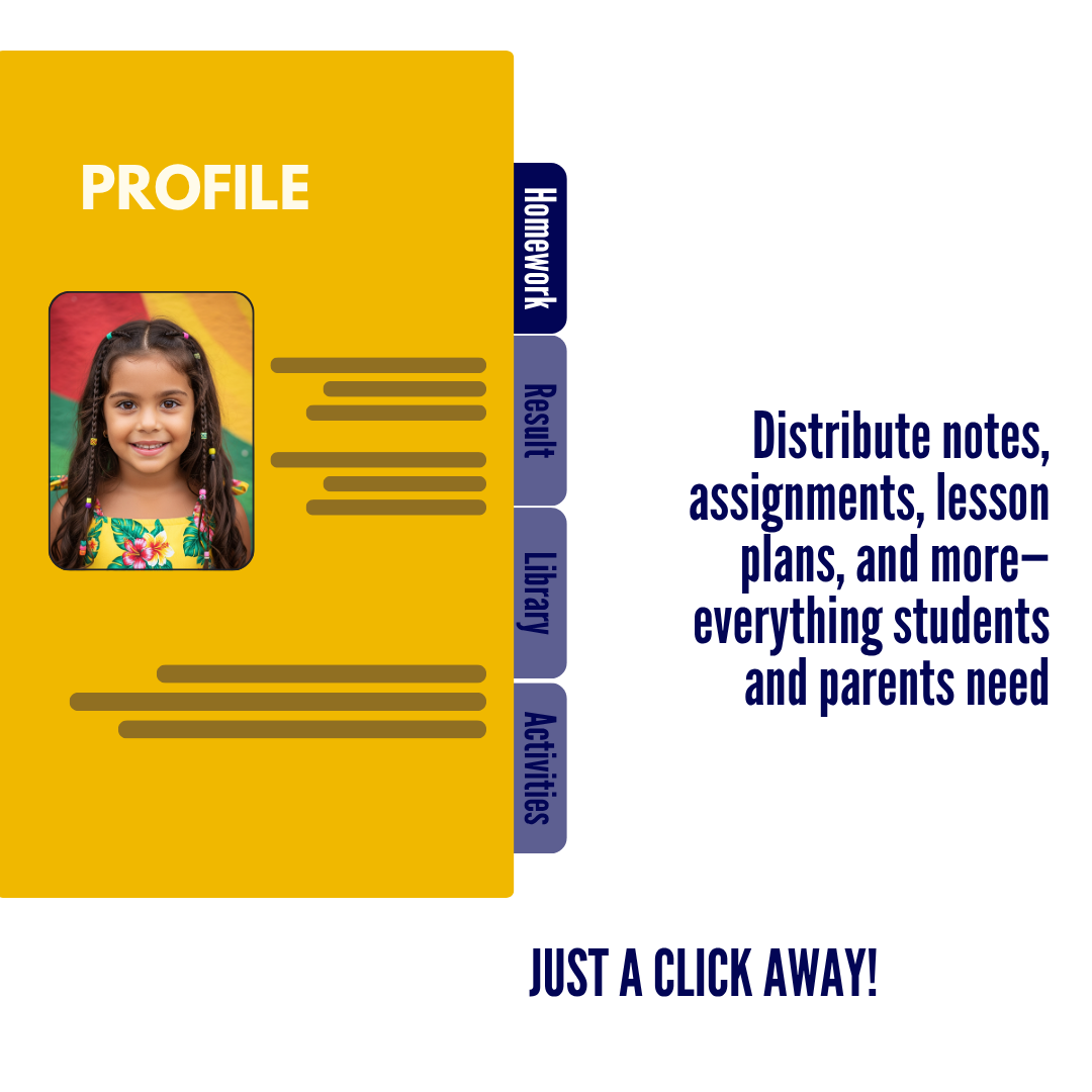 Distribute eBooks, assignments, lesson plans, and more—everything students and parents need, just a click away.